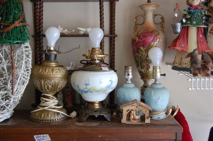 Old Antique Lamps, I could not find the globes...alas, I tried