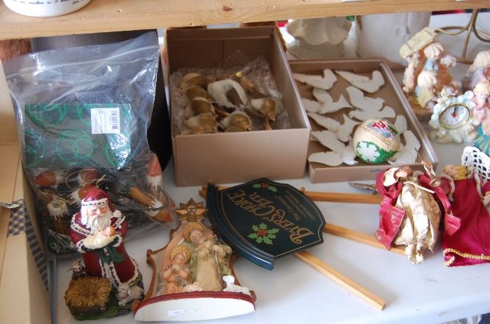 boxes of  Christmas Ornaments