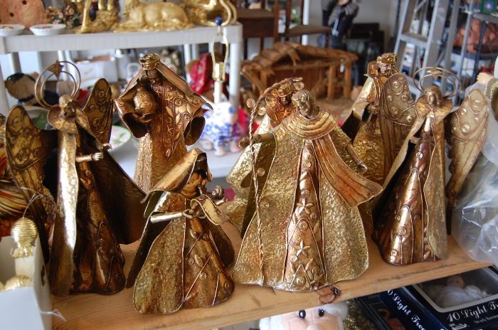 Christmas Brass Nativity, never saw one, this one won't break when you pack it away for next year.