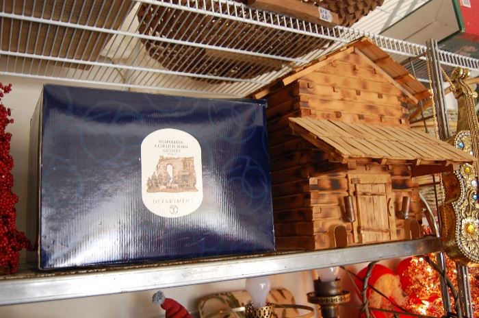 Hand Made Tobacco Barn & Department 56 Mangers
