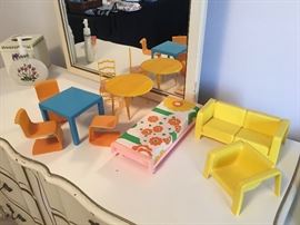 Plastic barbie furniture