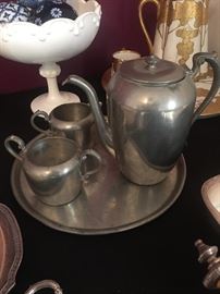 Pewter tea set