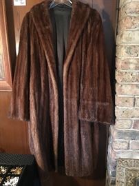 Full length fur coat