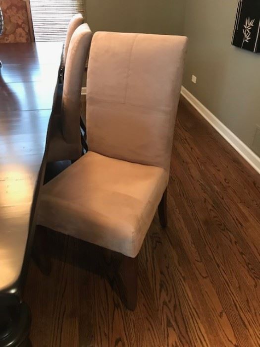 Set of Six Richter Suede Parsons Dining Chairs $400 for set of four