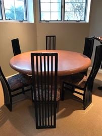 60" Round Concrete Table with Six Chairs...30" high...$300 for all!!!