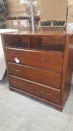 Dresser with room for electronics or pull out baskets 