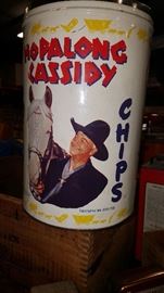 Hopalong Cassidy potato chip tin