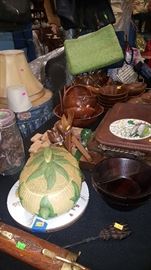 Lamp shades, Shawnee pottery