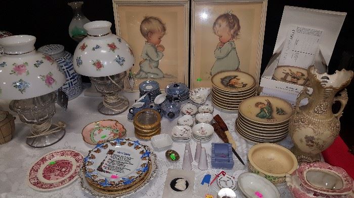 Lamps, Hummel plates and other goodies