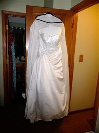 modern strapless wedding dress 