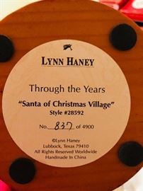 Lynn Haney “Through the Years” Santa of Christmas Village 