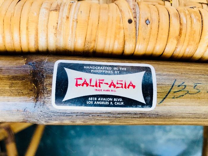 Vintage Calif-Asia bamboo rattan patio furniture 