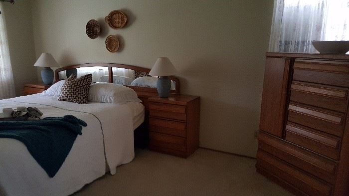 oak king size bedroom set