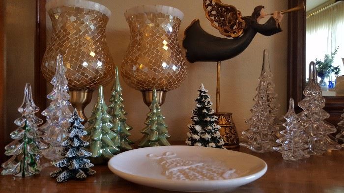 vintage glass christmas tree collection and LOTS of christmas decor!