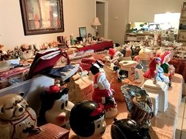 LOTS of knickknacks.  LOTS of cookie jars.