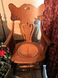  Antique oak arm chair