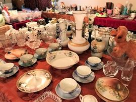 More knickknacks, Nippon, glassware, etc.