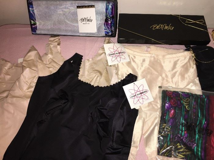 New Sonic Shaper slimming separates and Bob Mackie scarves in original boxes