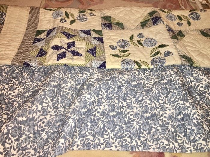 Reversible quilted throw