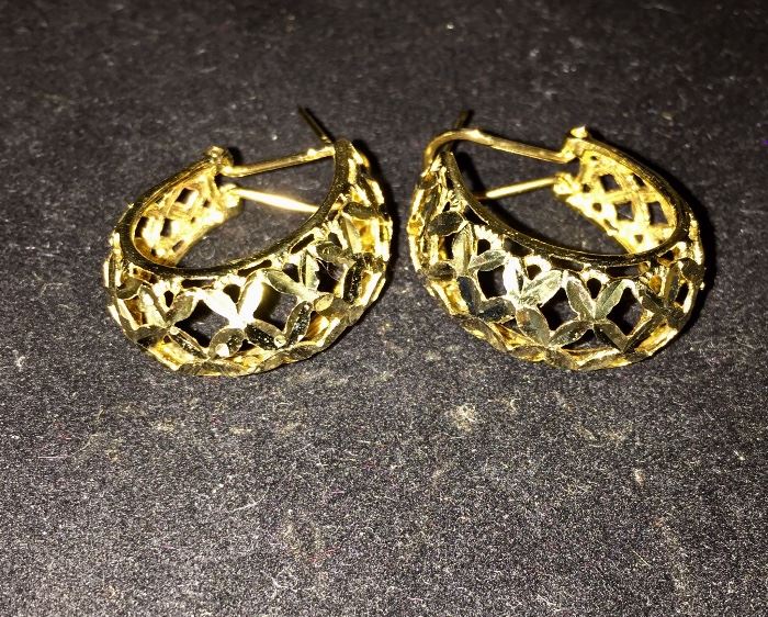 14K gold earrings 