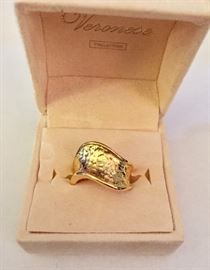 Veronese sterling silver and gold bonded ring 