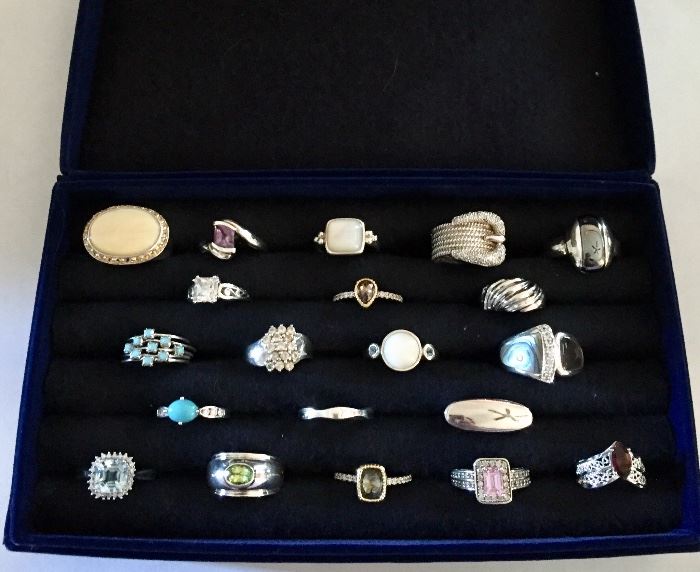 Sterling silver ring selection 