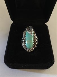 Sterling silver and turquoise ring 