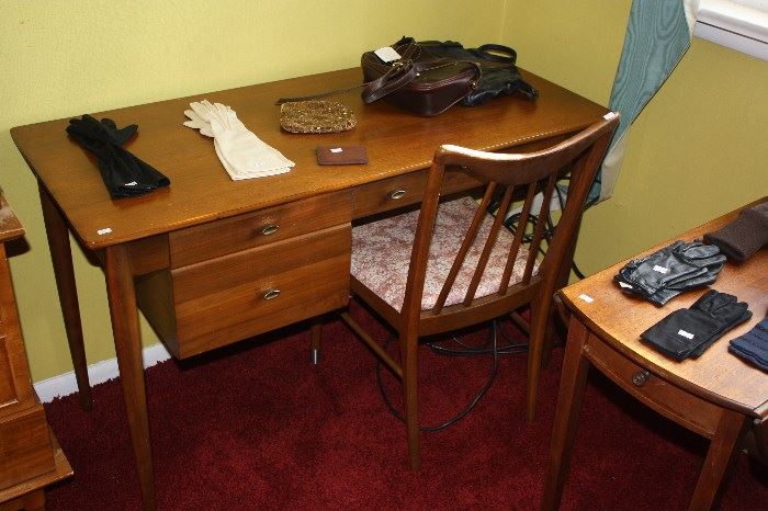 Mid century desk and chair
