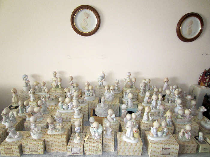 Huge collection of Precious Moments figurines. Doubles of most items.