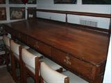 antique 4 person clerk's desk