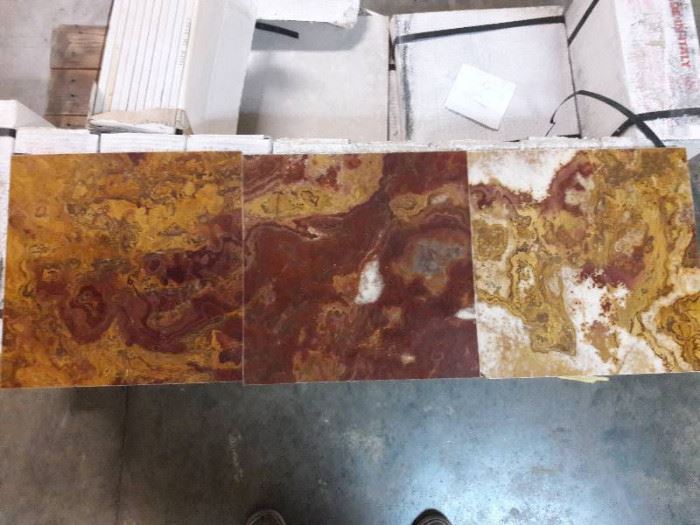 48 sq ft of 12x12 Multi Red Onyx Tile