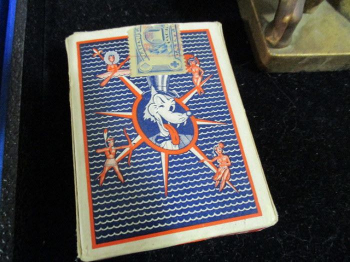 Vintage Pin Up Girl playing cards