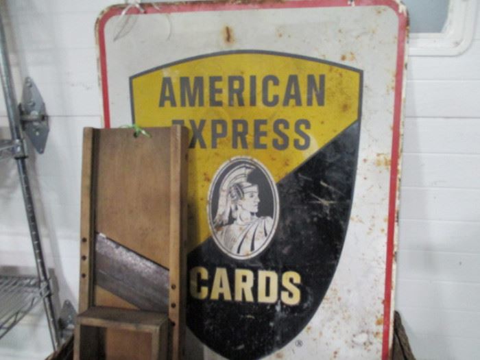 American Express metal sign