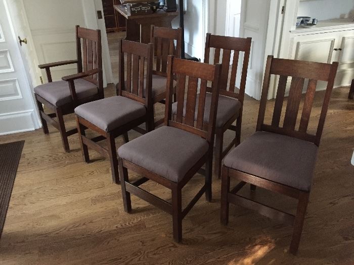 Quaker Mission Craft Chairs. All with original labels.