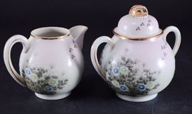 Lot 6: Oriental Hand Painted Eggshell Cream & Sugar