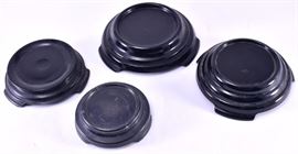 Lot 17: Three Art Deco Glass Risers