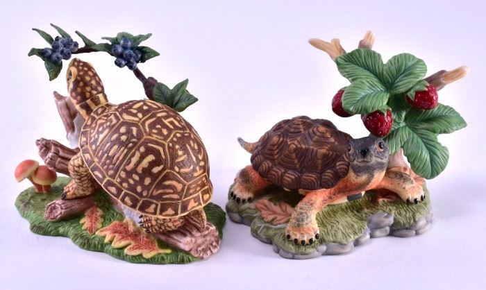 Lot 27: Lenox Wood Turtle & Fruitful Pursuit Box Turtle 
