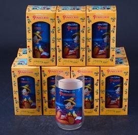Lot 42: 12 Pinocchio Burger King Collector Series Glasses