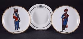 Lot 58: 2 Garde Imperiale & Hotel Lebrun Bastogne Plates