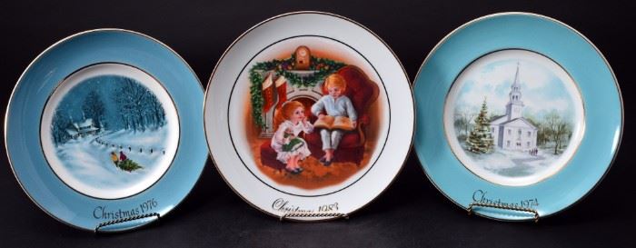 Lot 57: 3 Avon Christmas Plates, 2 by Wedgwood