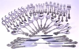 Lot 67A: 66 Pieces Oneida Michelangelo Stainless Flatware
