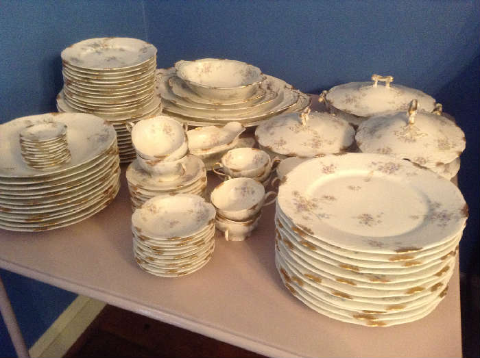Limoges China complete set with serving platters