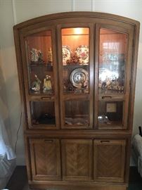 China cabinet with collectibles