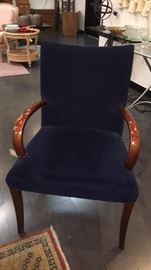 Pair of cobalt blue arm chairs $240 pair