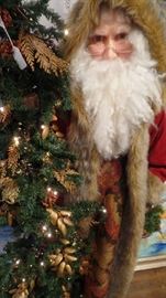 Custom 3/4 Size Father Christmas with Lighted Christmas Tree, $400