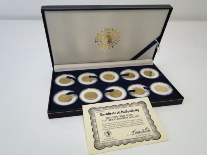 10 State Quarters 24K Gold Plated in Display Box