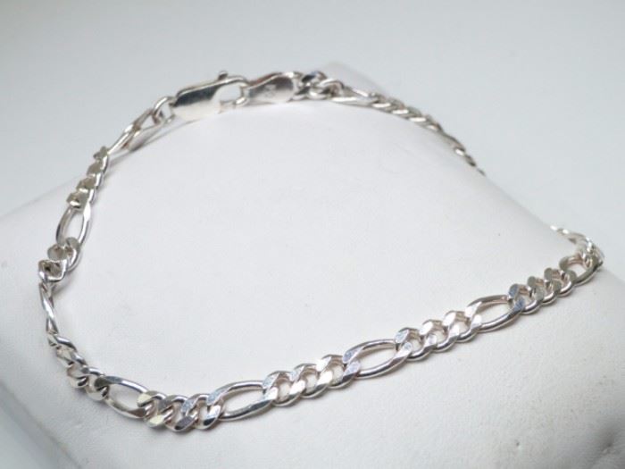 925 SIlver Figaro Link Bracelet
