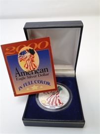 2000 Silver Eagle Painted in Display Case