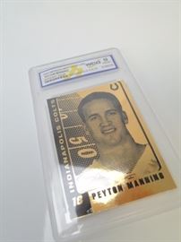 2003 23K Gold Peyton Manning Graded Card