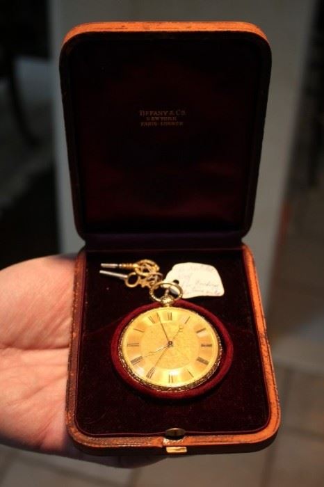 Tiffany 14 Karat Antique Pocket Watch